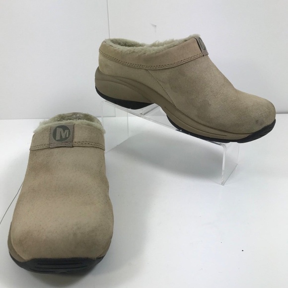 merrell shearling lined clogs